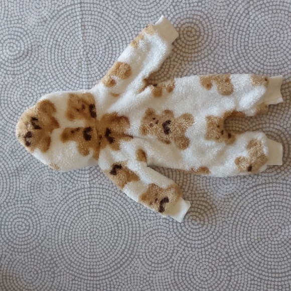 Baby Onesie Outfit Girls/Boys Fleece Jumpsuit - Picture 2 of 4